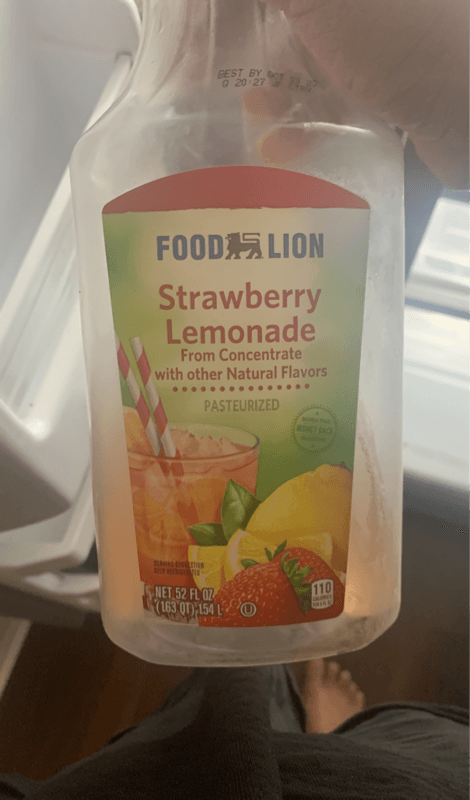 Food Lion Strawberry Lemonade Pasteurized