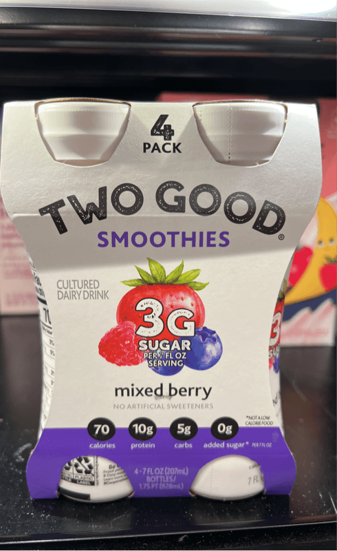 Two Good Smoothies Mixed Berry Cultured Dairy Drink