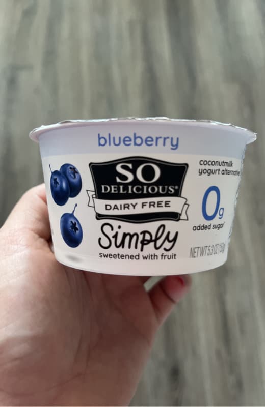 So Delicious Dairy Free Simply Blueberry Sweetened With Fruit