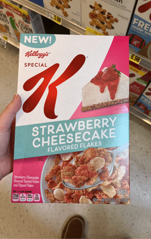 Kellogg'S Special K Strawberry Cheese Cake Flavored Flakes Cereal