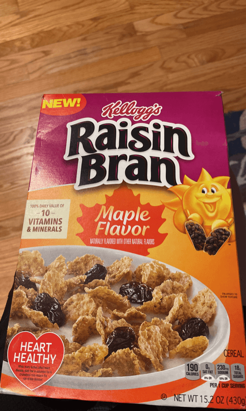 Kellogg'S Raisin Bran Maple Flavor Cereal