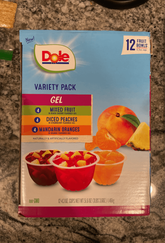 Dole Fruit Bowls In Gel Variety