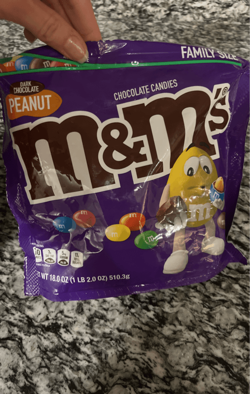 M&M'S Dark Chocolate Peanut Chocolate Candies Family Size