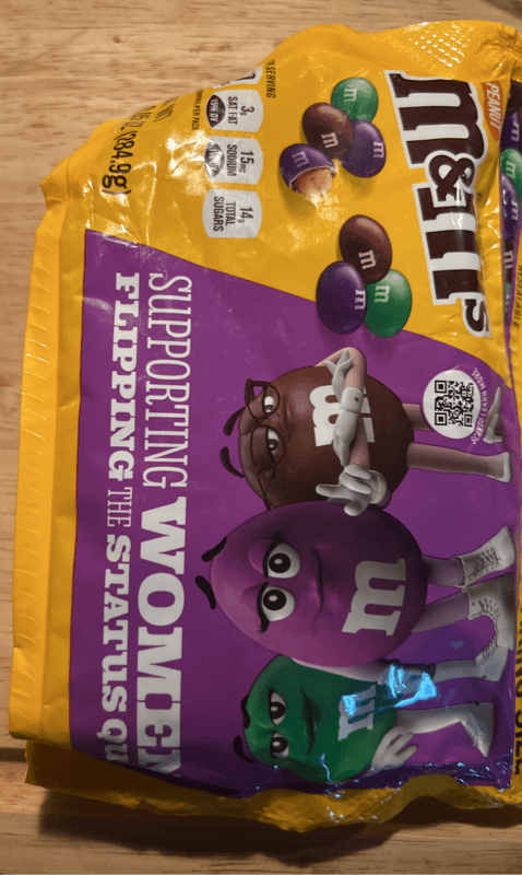 Peanut M&M'S Supporting Women Flipping The Status Quo Sharing Size