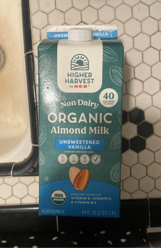 Higher Harvest By H-E-B Non-Dairy Organic Almond Milk Unsweetened Vanilla