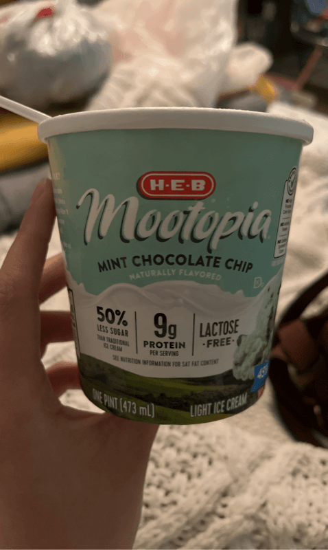 H-E-B Mootopia Mint Chocolate Chip Light Ice Cream