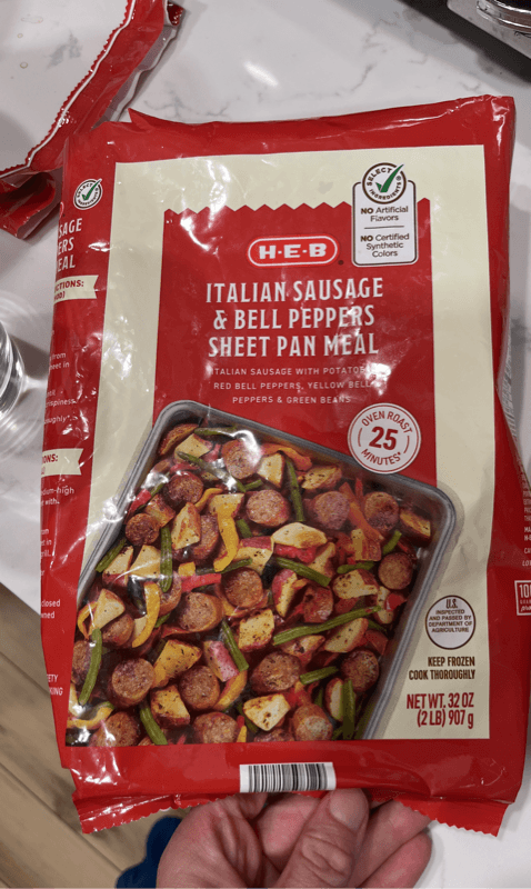H-E-B Italian Sausage & Bell Peppers Sheet Pan Meal