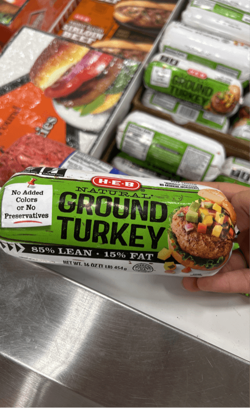 H-E-B Natural Ground Turkey 85% Lean 15% Fat