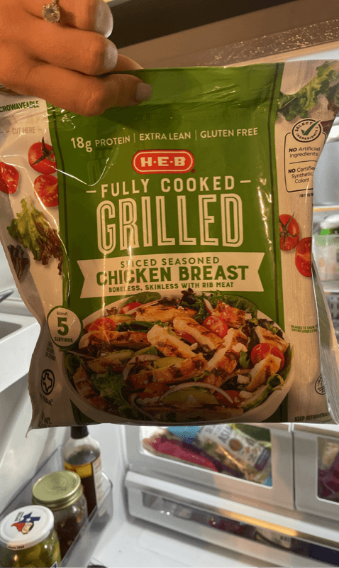 H‑E‑B Fully Cooked Grilled Sliced Seasoned Chicken Breast