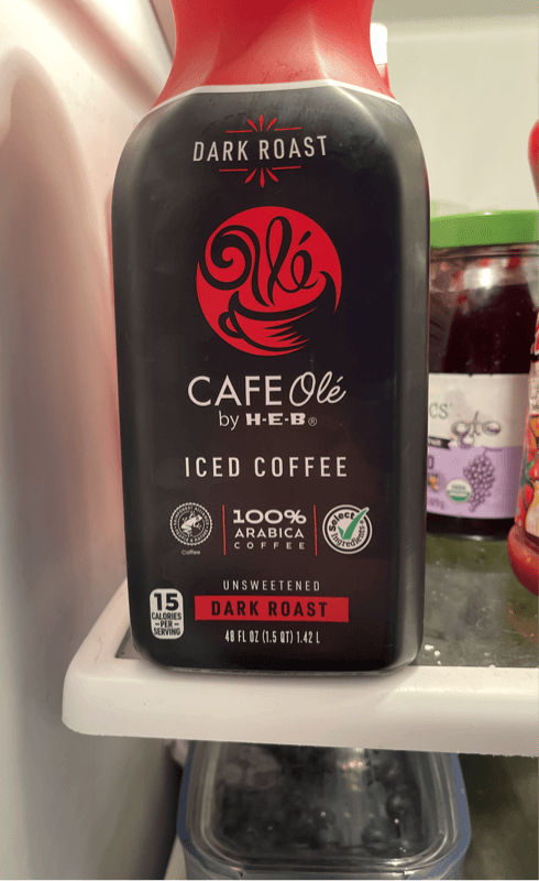 Cafe Ole By H-E-B Unsweetened Dark Roast Iced Coffee