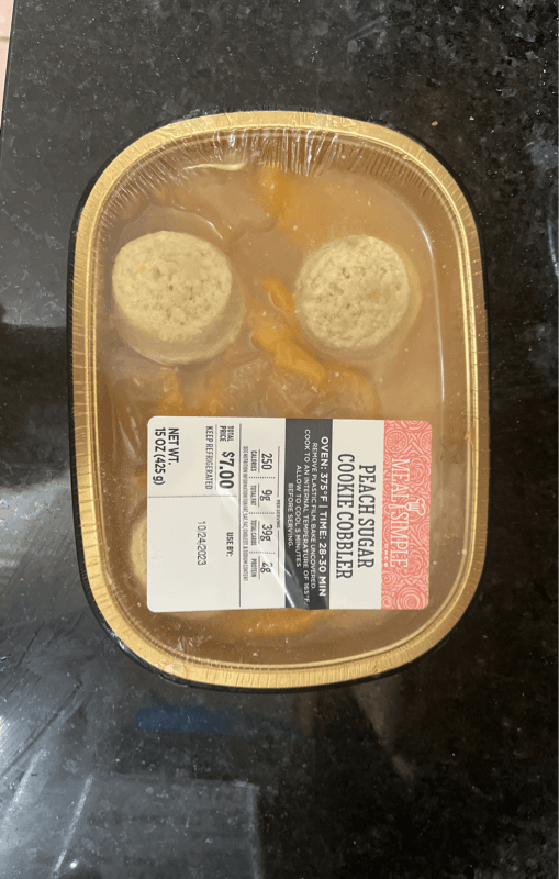 Meal Simple By H-E-B Peach Sugar Cookie Cobbler