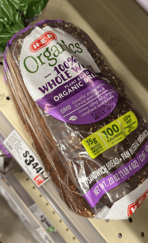 H-E-B Organics 100% Whole Wheat Plant Based Organic Bread