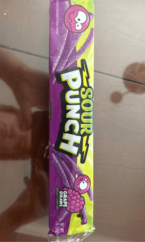 Sour Punch Grape Straws