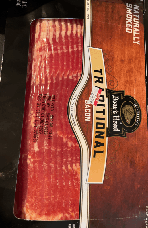 Boar'S Head Naturally Smoked Traditional Bacon