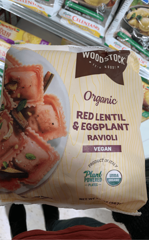Woodstock Organic Red Lentil & Eggplant Ravioli