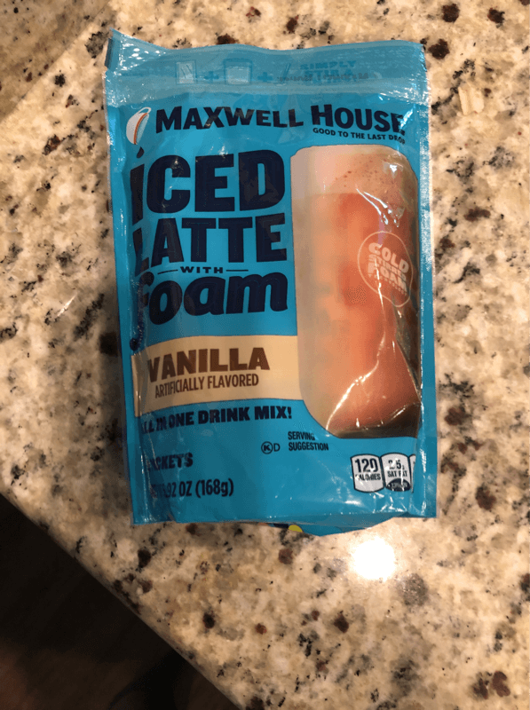 Maxwell House Iced Latte With Foam Vanilla Drink Mix