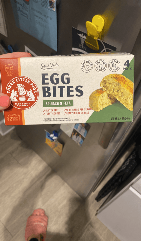 Three Little Pigs Sous Vide Egg Bites Spinach & Feta