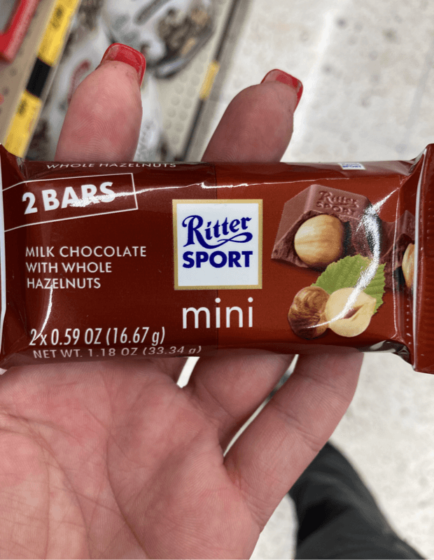 Ritter Sport Mini Milk Chocolate With Whole Hazelnuts