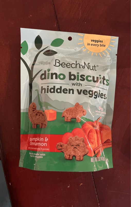 Beech-Nut Dino Biscuits With Hidden Veggies Pumpkin & Cinnamon