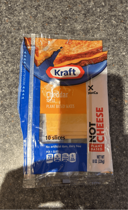 Kraft Cheddar Style Plant Based