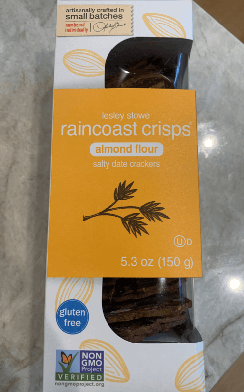 Lesley Stowe Raincoast Crisps Almond Flour Salty Date Crackers