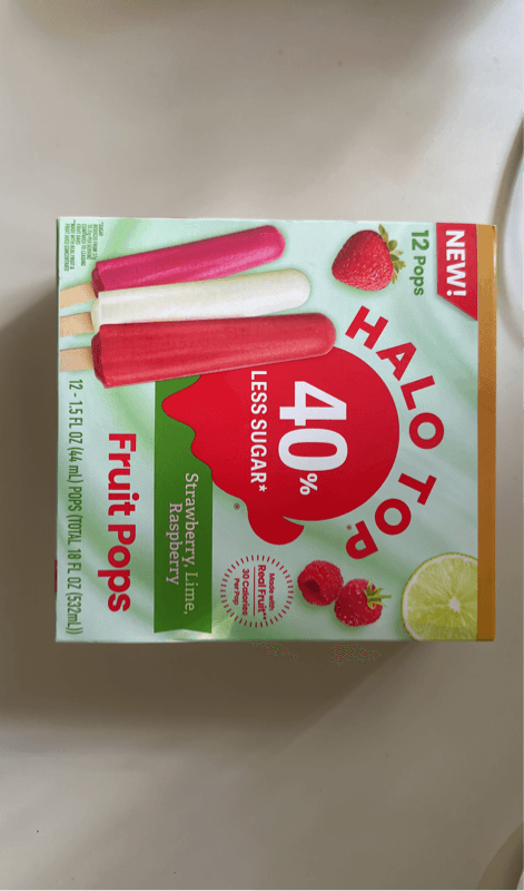 Halo Top Strawberry, Lime, Raspberry Fruit Pops