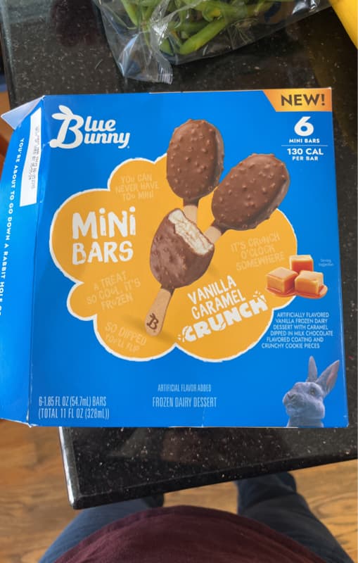 Blue Bunny Vanilla Caramel Crunch Mini Bars