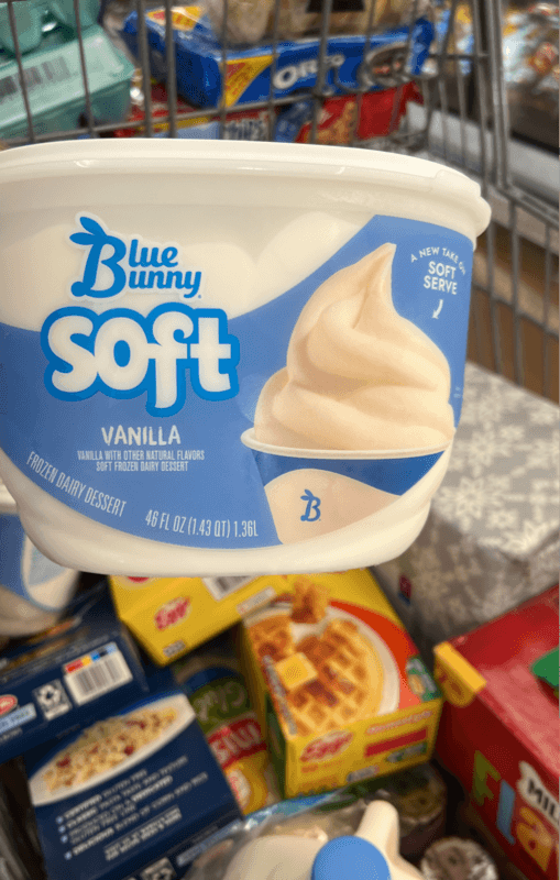 Blue Bunny Vanilla Flavored Soft  Dairy Dessert