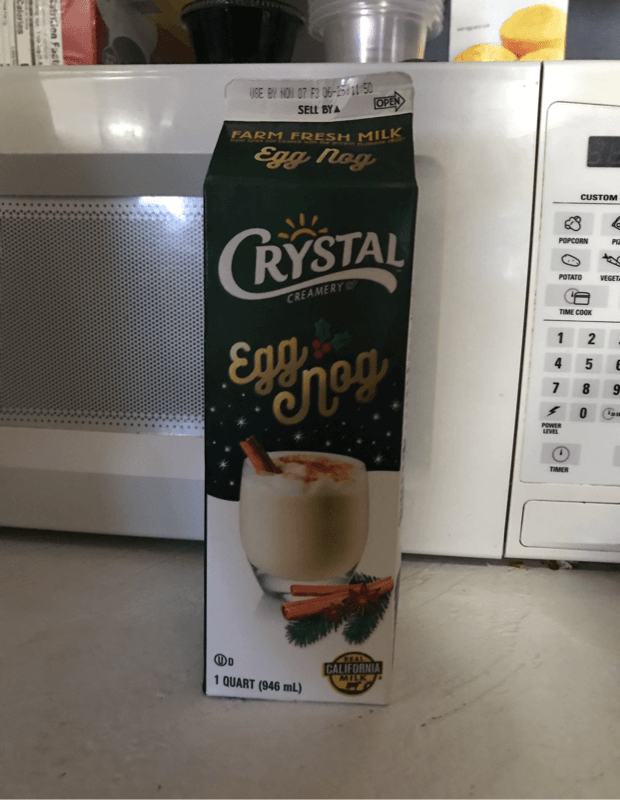 Crystal Creamery Egg Nog Farm Fresh Milk