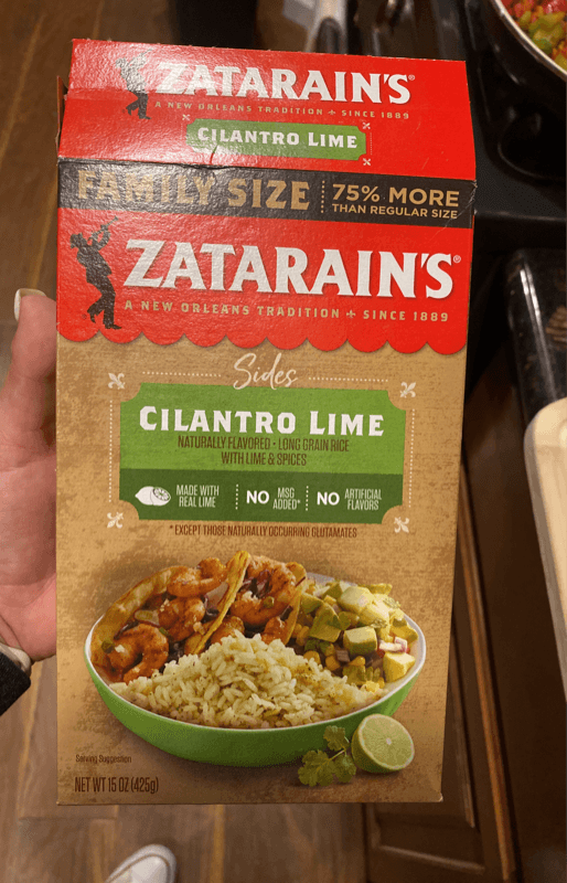 Zatarain'S Cilantro Lime Long Grain Rice With Lime & Spices