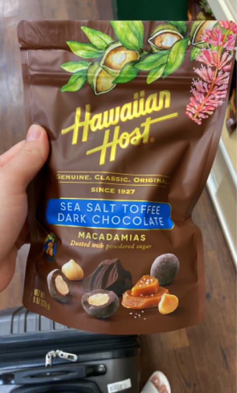 Hawaiian Host Sea Salt Toffee Dark Chocolate Macadamias