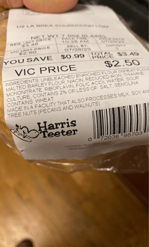 Harris Teeter A Brea Sourdough Loaf