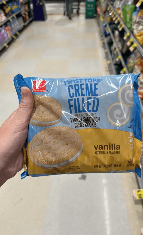 Harris Teeter Twist Tops Creme Filled Vanilla Sandwich Creme Cookie