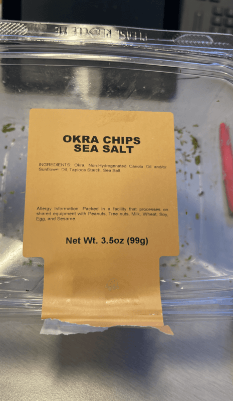 No Name Okra Chips Sea Salt