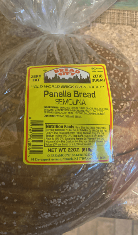 Bread City Panella Bread Semolina
