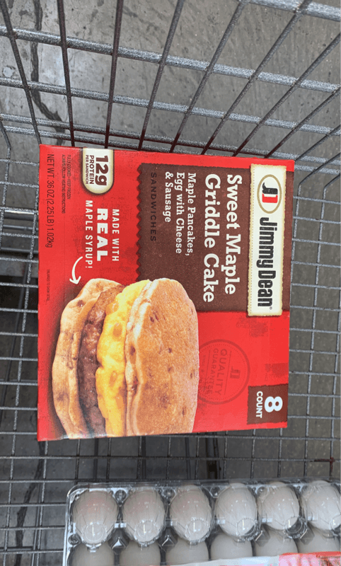 Jimmy Dean Sweet Maple Griddle Cake Maple Pancakes, Egg With Cheese & Sausage Sandwiches