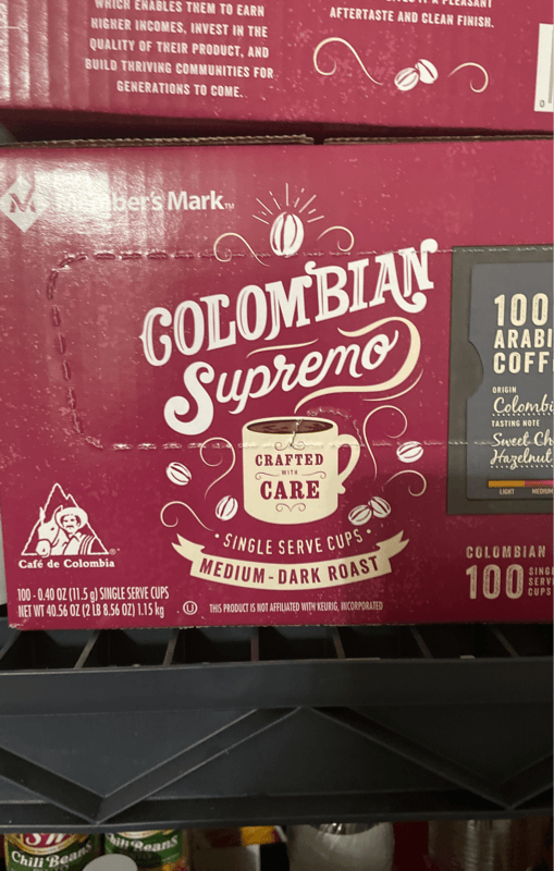 Member'S Mark Colombian Supremo Single Serve Cups Medium - Dark Roast