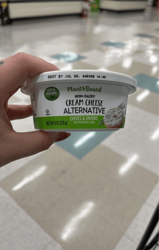 Open Nature Plant Based Non-Dairy Cream Cheese Alternative Chives & Onions
