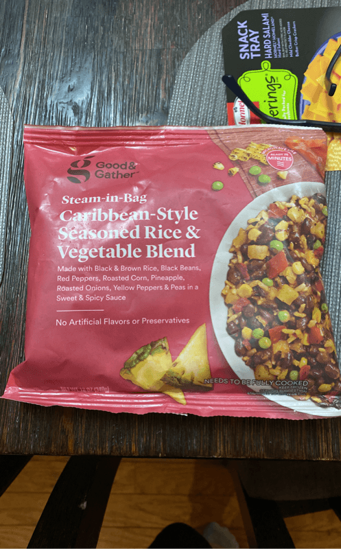 Good & Gather Steam-In-Bag Caribbean-Style Seasoned Rice & Vegetable Blend