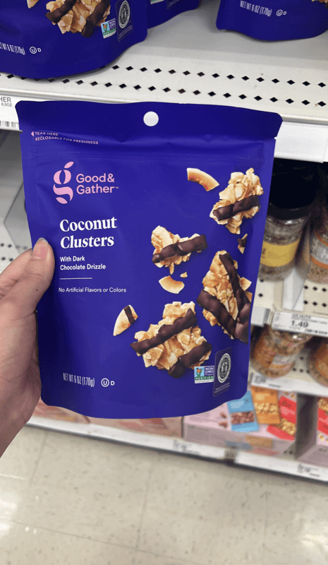 Good & Gather Coconut Clusters With Dark Chocolate Drizzle