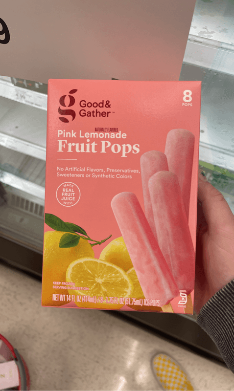 Good & Gather Pink Lemonade Fruit Pops