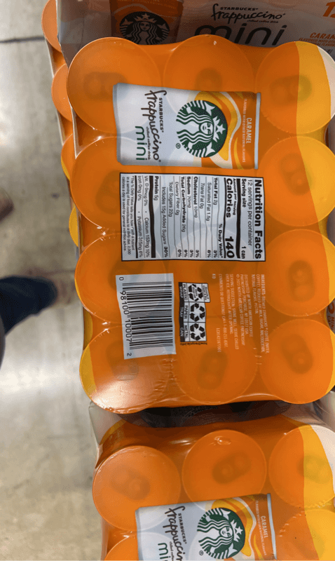 Starbucks Frappuccino Mini Caramel Chilled Coffee Drink