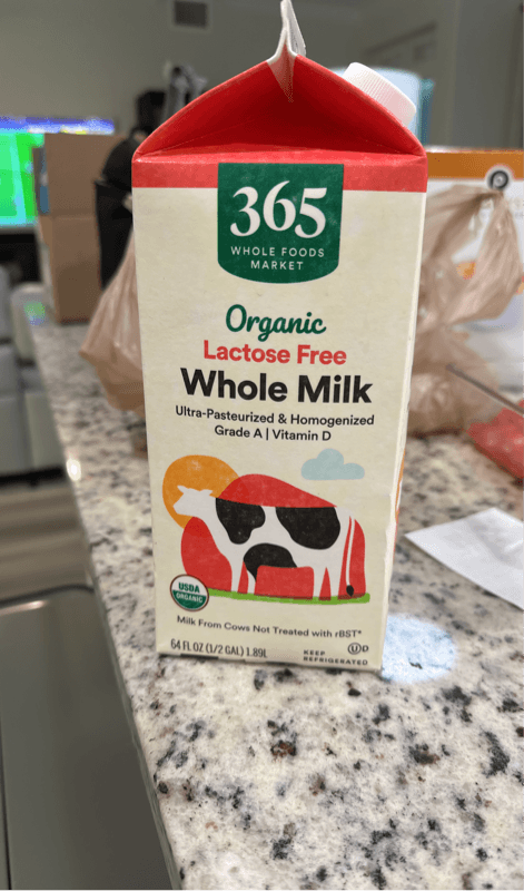 365 Whole Foods Market Organic Lactose Free Whole Milk