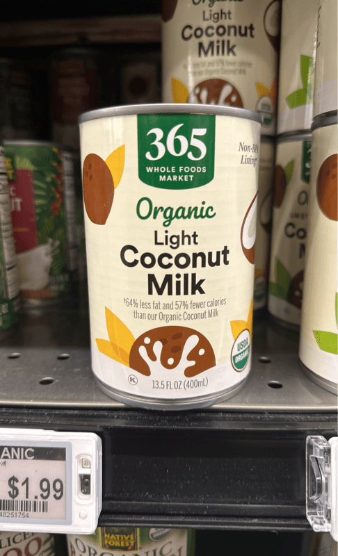 365 Whole Foods Market Organic Light Coconut Milk