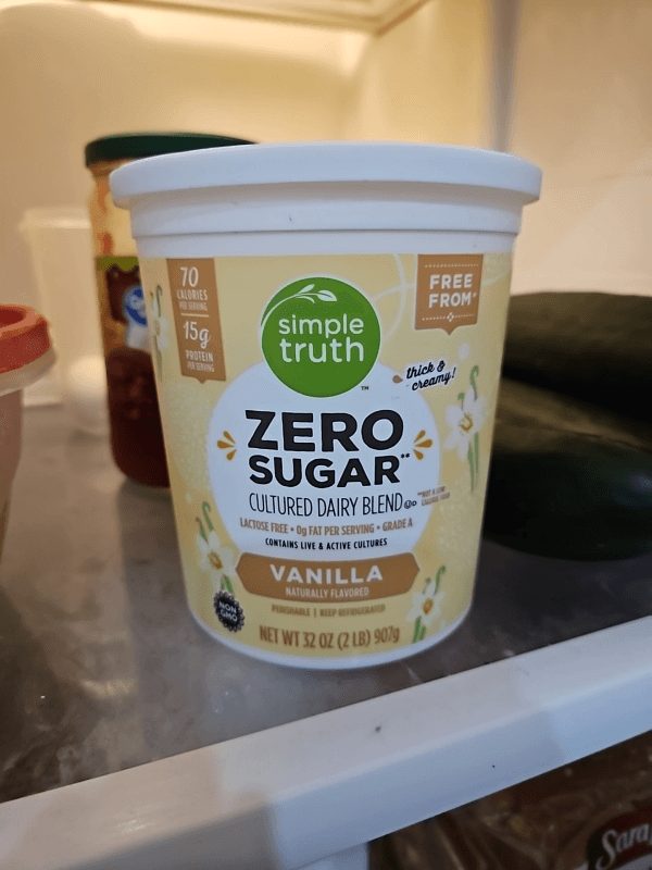 Simple Truth Zero Sugar Cultured Dairy Blend Vanilla Flavor