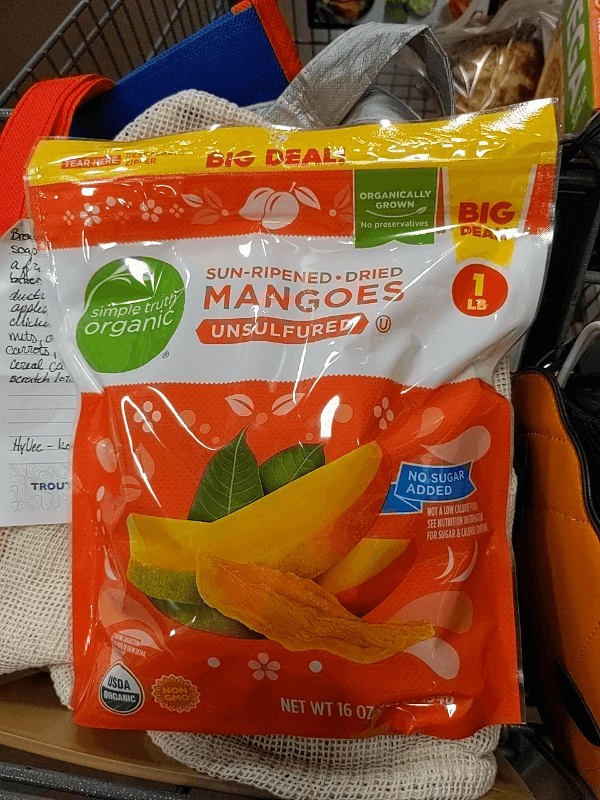Simple Truth Organic Sun-Ripened Unsulfured Dried Mangoes