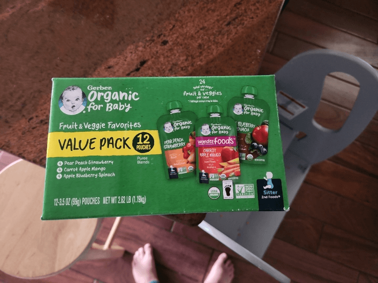 Gerber Organic For Baby Fruit & Veggie Favorites Value Pack Pear Peach Strawberry, Carrot Apple Mango, Apple Blueberry Spinach