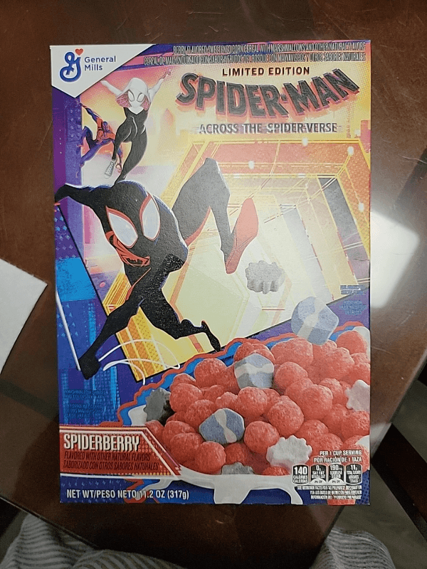 General Mills Limited Edition Spider-Man Across The Spider-Verse Strawberry Cereal
