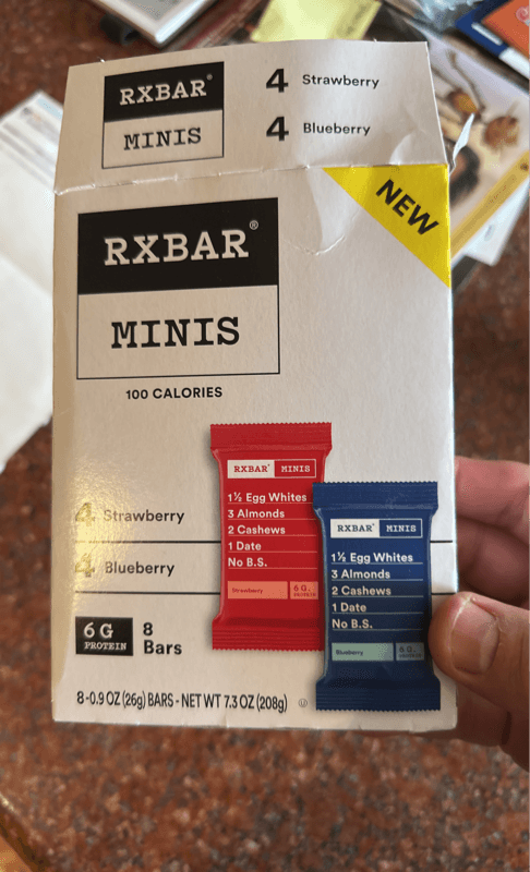 Rxbar Minis Strawberry & Bluberry Protein Bars