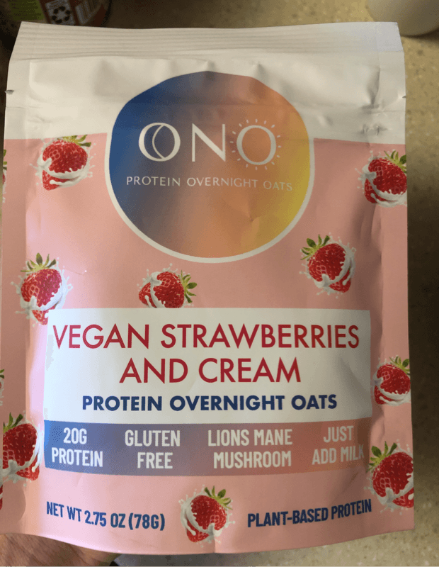 Ono Vegan Strawberries And Cream Protein Overnight Oats